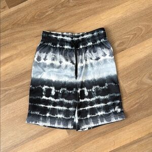Boys Black and Gray Tie-Dye athletic Shorts